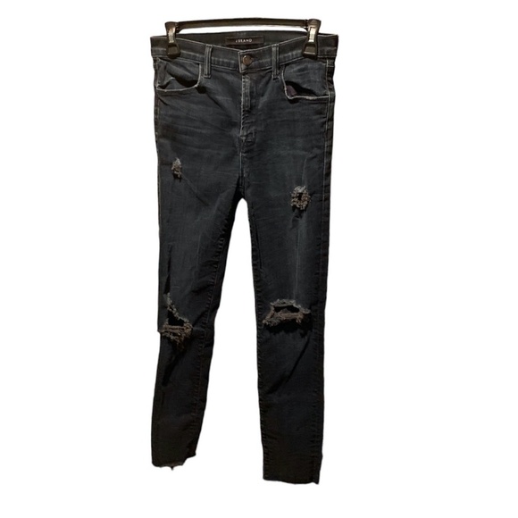 J Brand Maria Distressed Skinny Jeans Indigo Size 27 - Picture 1 of 7